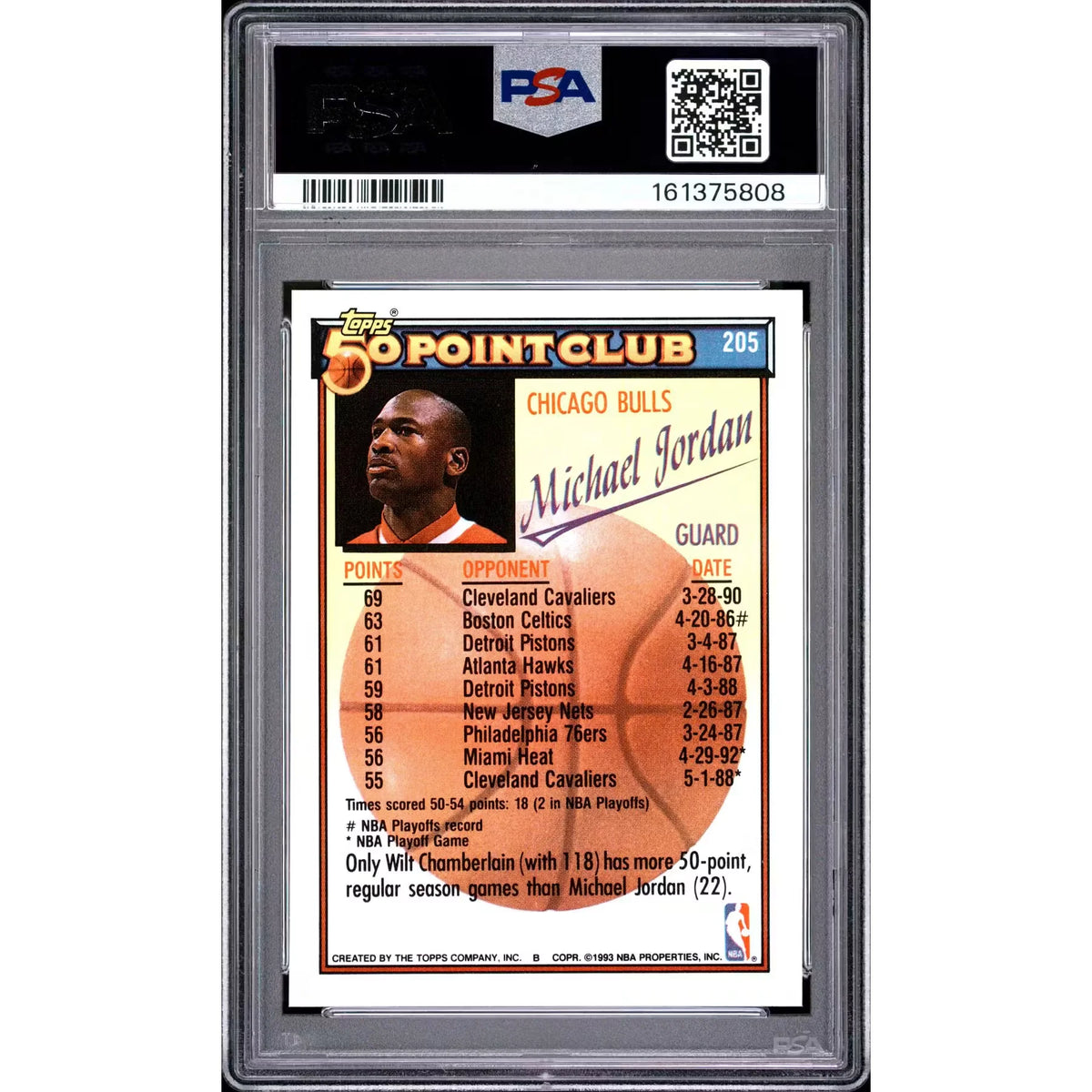 Michael Jordan 1992 Topps #205 | PSA 9 Mint | P6058917