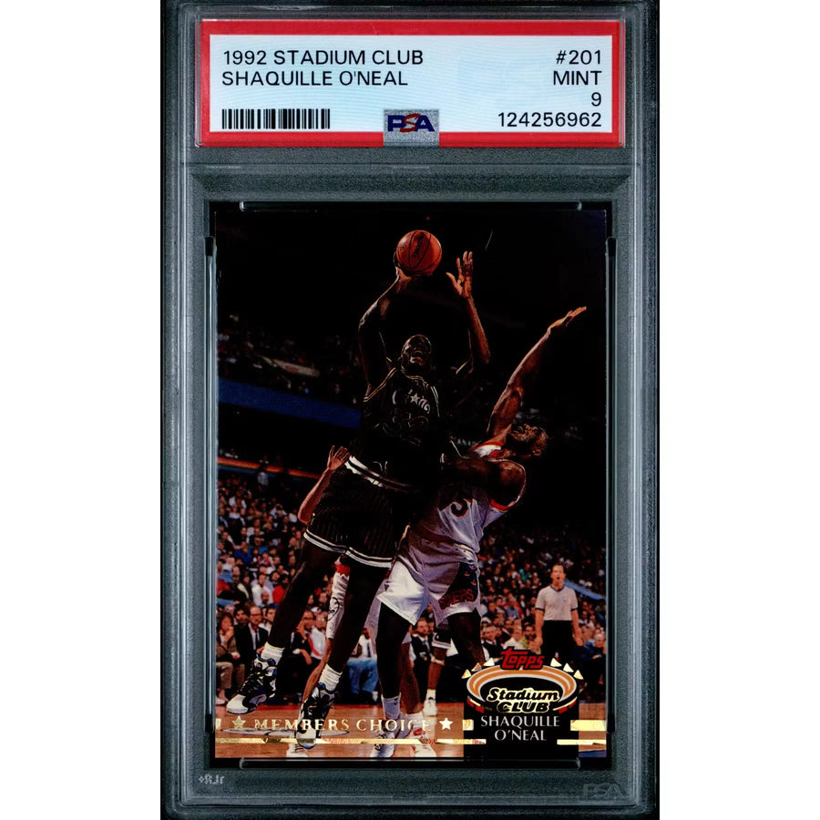 Shaquille O'Neal 1992 Topps Stadium Club Rookie #201 | PSA 9 | P6058957
