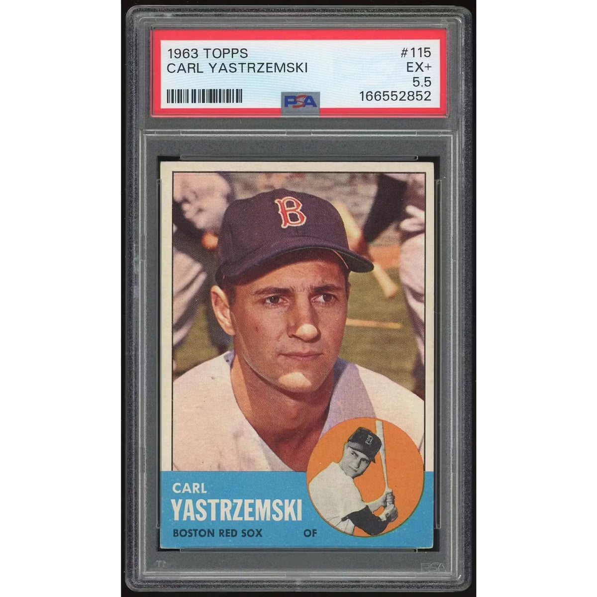 Carl Yastrzemski 1963 Topps #115 Card | PSA 5.5 | P6135046