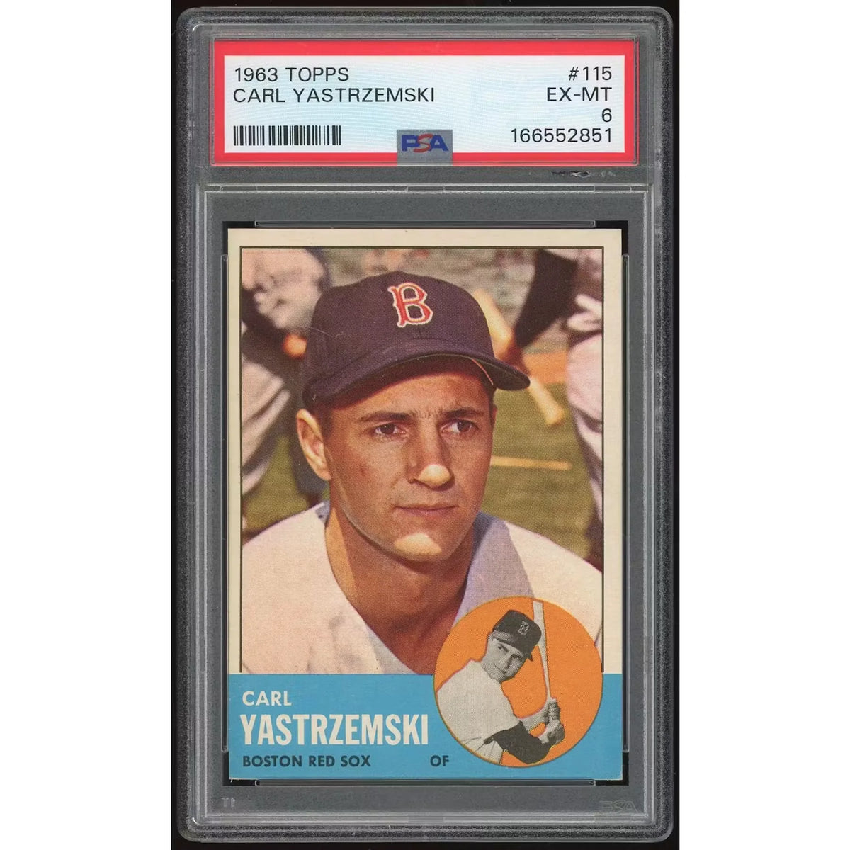 Carl Yastrzemski 1963 Topps #115 | PSA 6 | P6135047