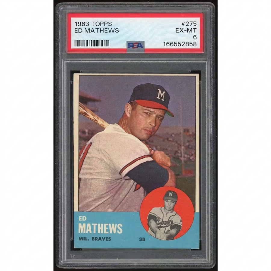 Eddie Mathews 1963 Topps #275 Card | PSA 6 | P6135052