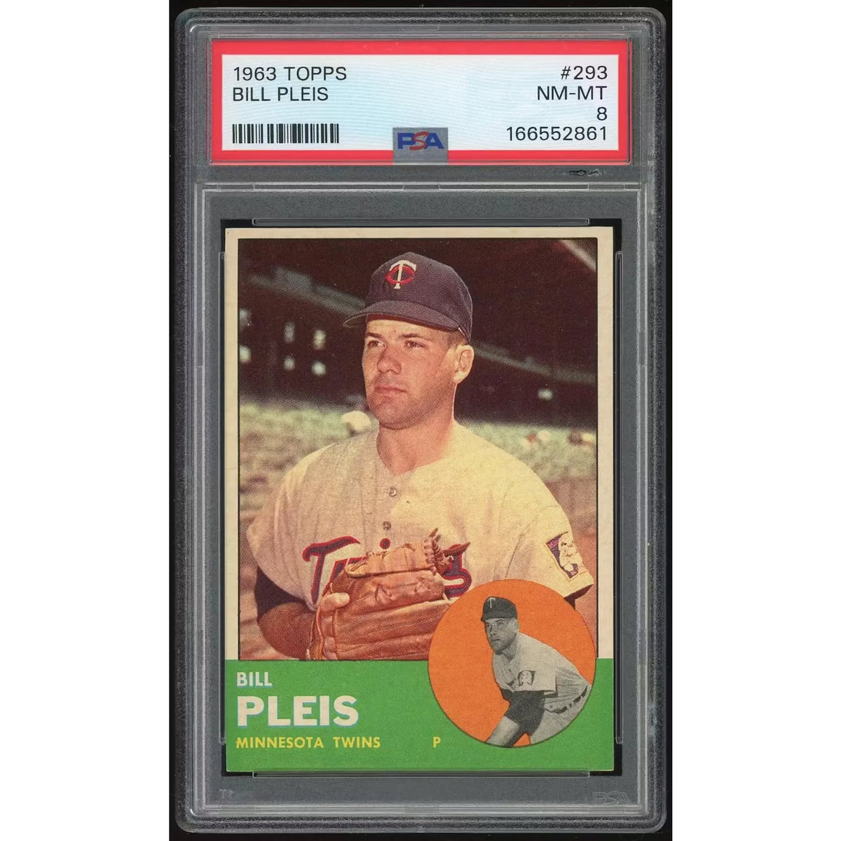 1963 Topps #293 Bill Pleis | PSA 8 | P6135054