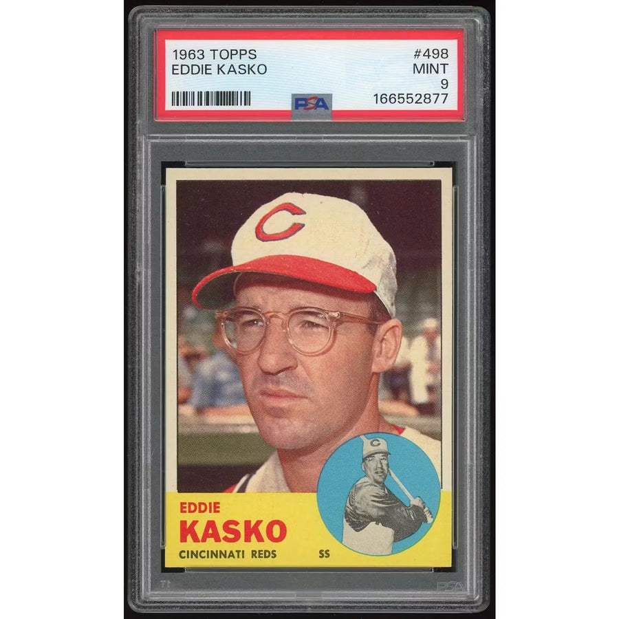 1963 Topps #498 Eddie Kasko Card | PSA 9 | P6135059