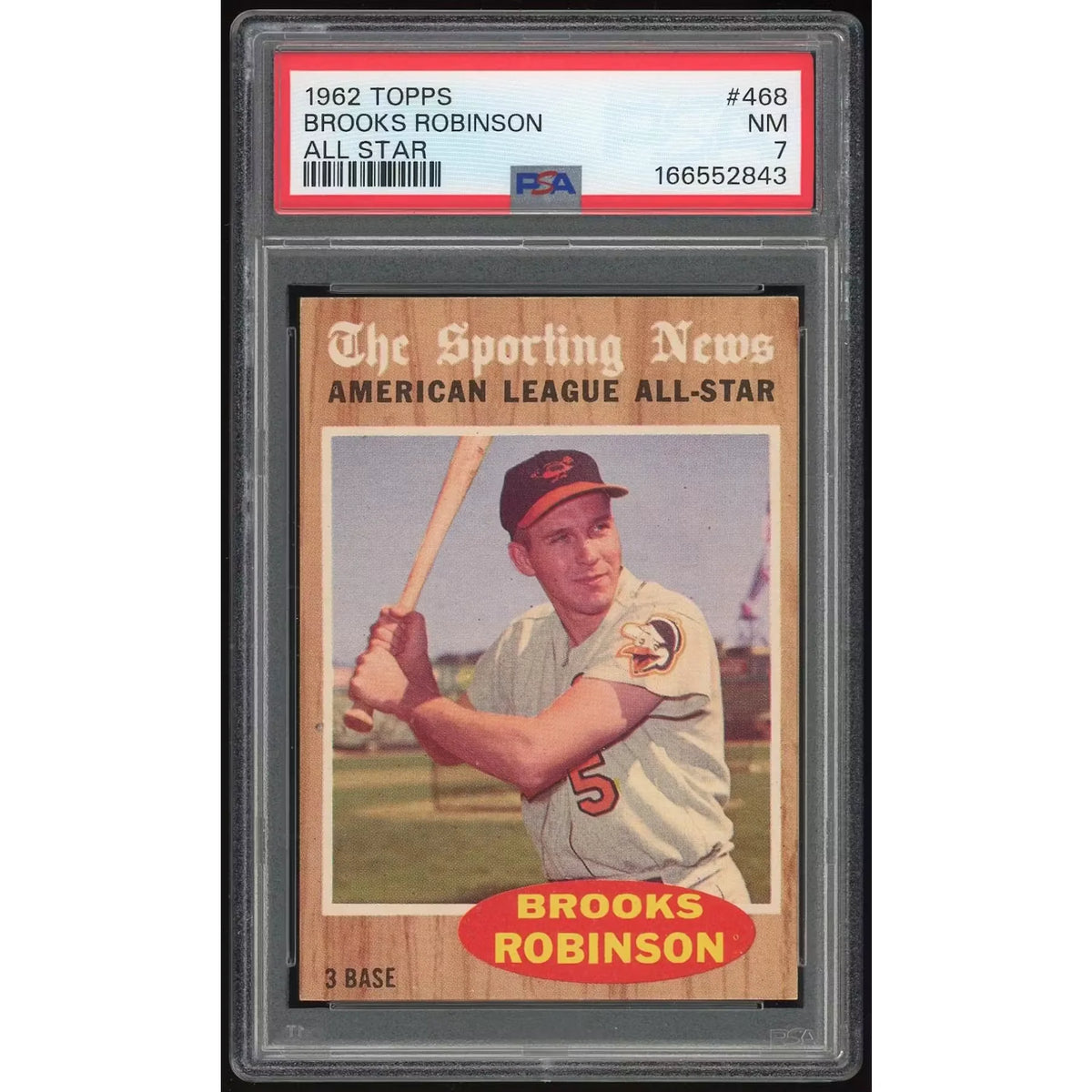 1962 Topps #468 Brooks Robinson All-Star | PSA 7 | P6135067