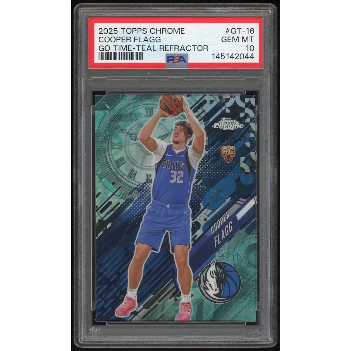 Cooper Flagg 2025-26 Topps Chrome Rookie Go Time Teal Refractor | PSA 10 2044 | P6135131