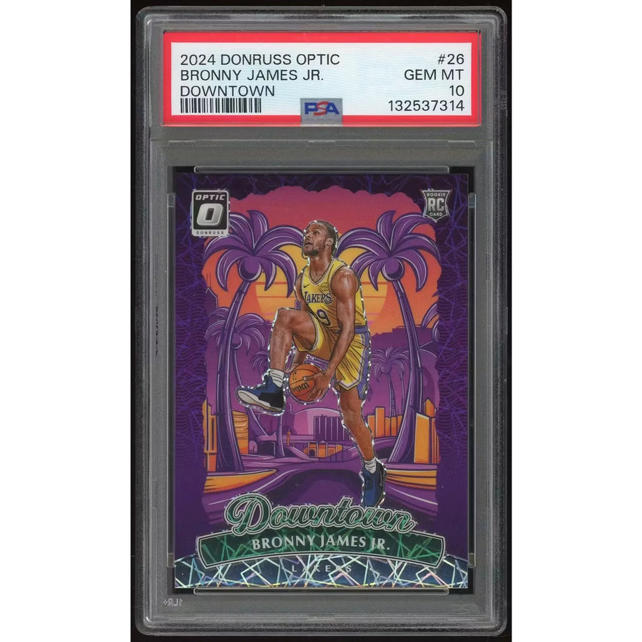 Bronny James Jr. 2024 Panini Donruss Optic Downtown #26 | PSA 10 | P6135132