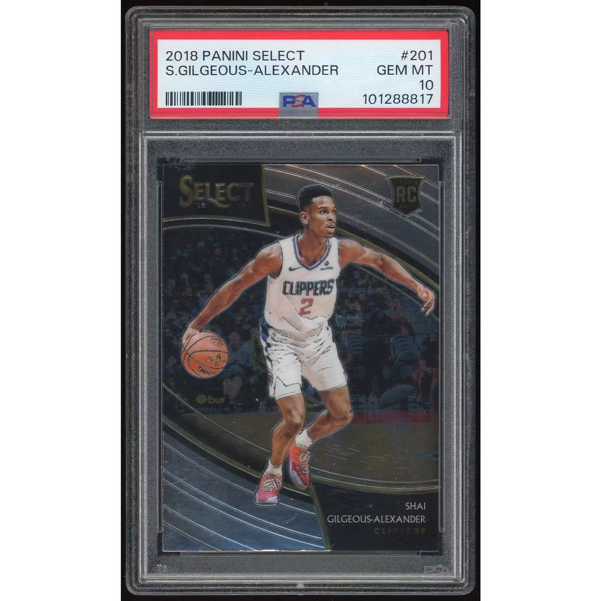Shai Gilgeous-Alexander Signed 2018-19 Panini Select #201 | PSA 10 | P6135180