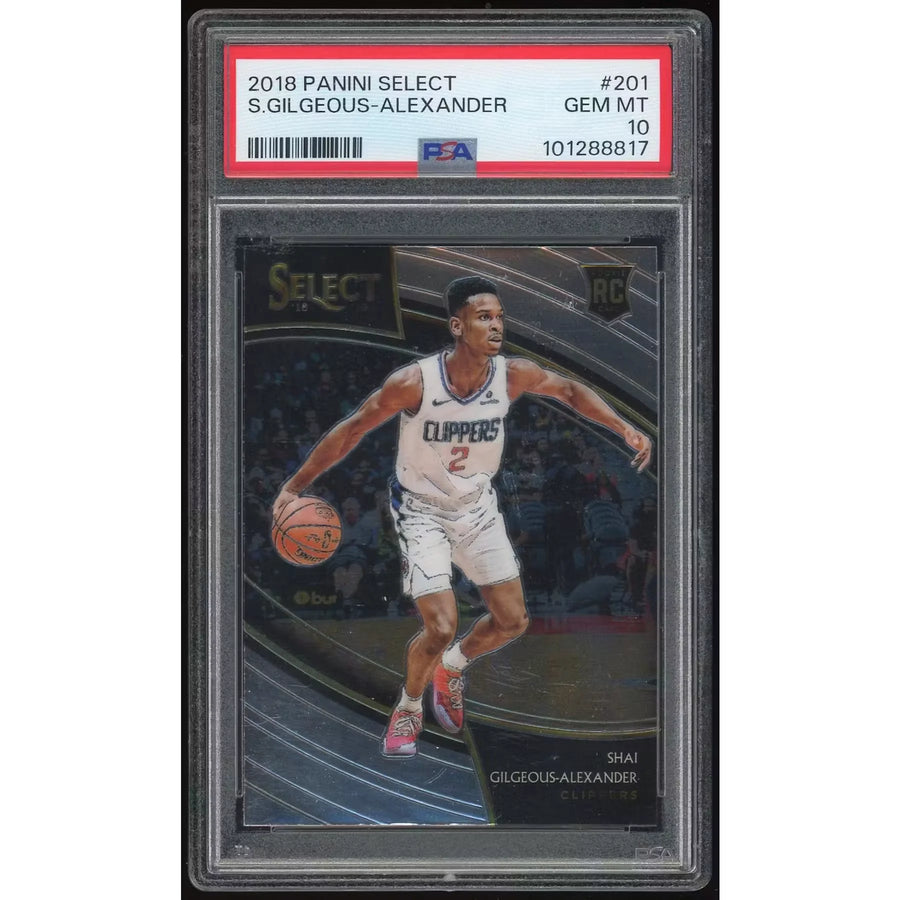 Shai Gilgeous-Alexander Signed 2018-19 Panini Select #201 | PSA 10 | P6135180