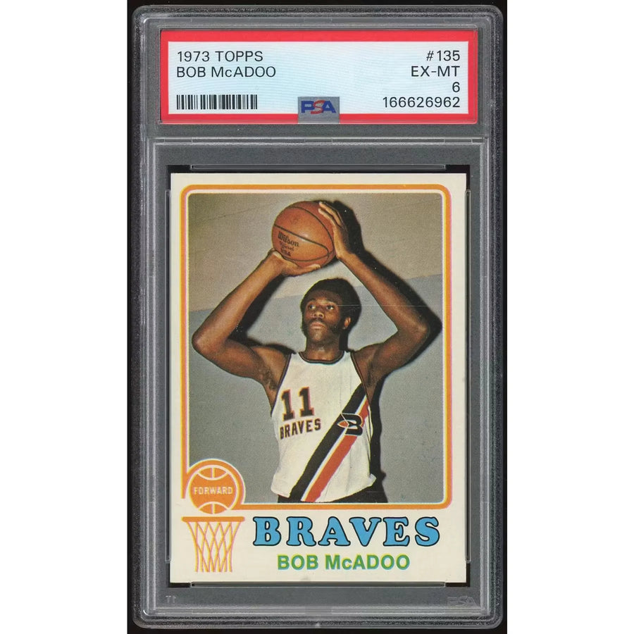 Bob McAdoo 1973-74 Topps #135 Rookie Card | PSA 6 | P6135206