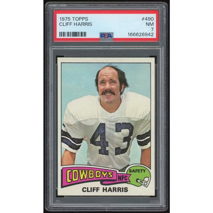 1975 Topps #490 Cliff Harris Rookie Card | PSA 7 | P6135370