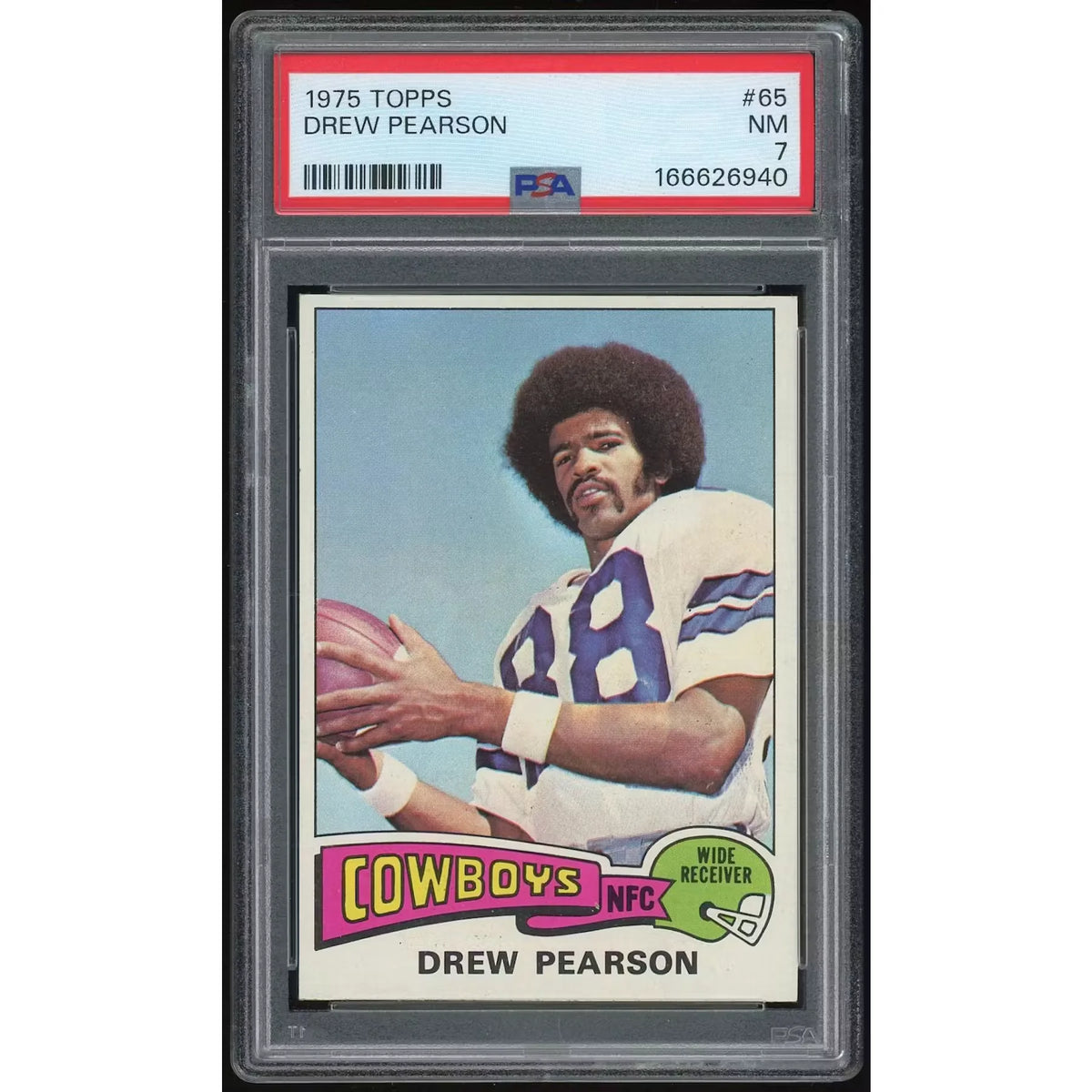 Drew Pearson 1975 Topps #65 Rookie Card | PSA 7 | P6135372
