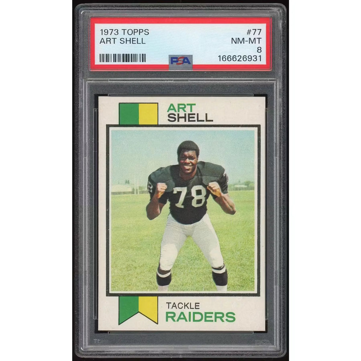 Art Shell 1973 Topps #77 Rookie Card | PSA 8 | P6135385