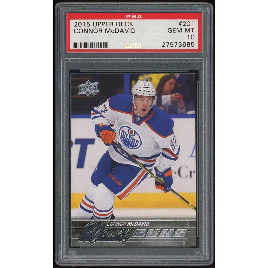 Connor McDavid 2015-16 Upper Deck #201 Rookie Card | PSA 10 - D4 | P6135529