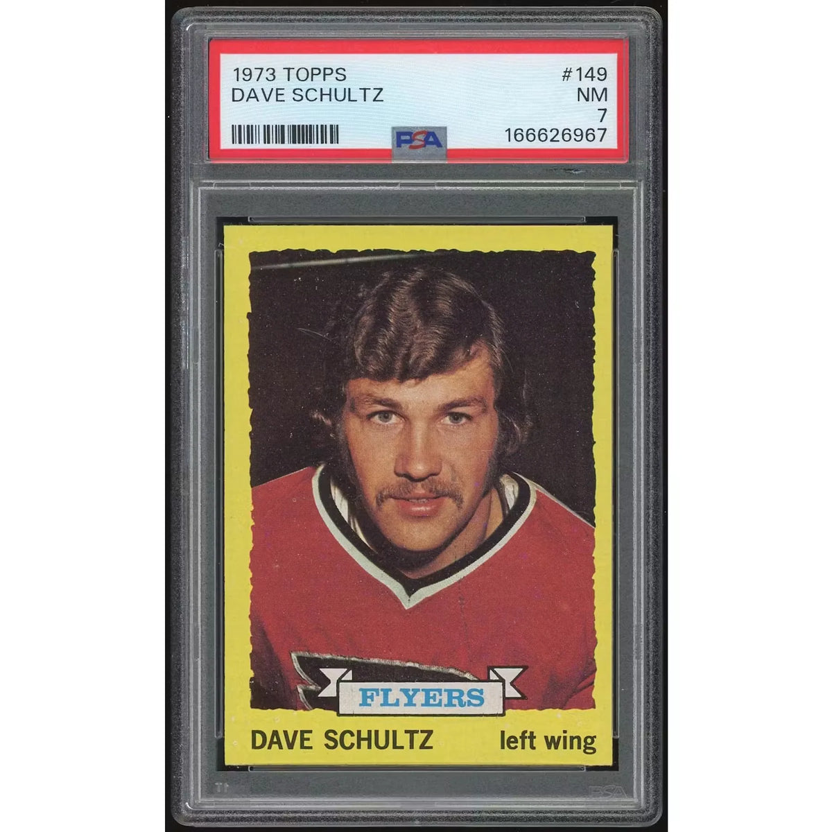 Dave Schultz 1973-74 Topps #149 Rookie Card | PSA 7 | P6135587