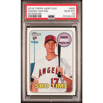 Shohei Ohtani 2018 Topps Heritage Rookie Nickname Variation #600 | PSA 10 | P6139553