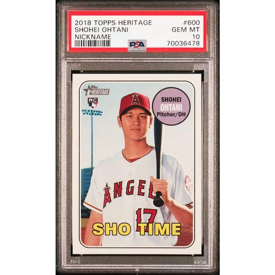 Shohei Ohtani 2018 Topps Heritage Rookie Nickname Variation #600 | PSA 10 | P6139553