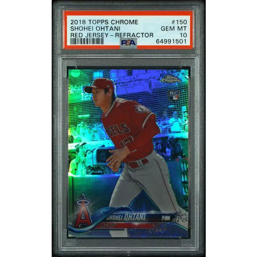 Shohei Ohtani 2018 Topps Chrome Rookie Red Jersey Refractor #150 | PSA 10 | P6139569