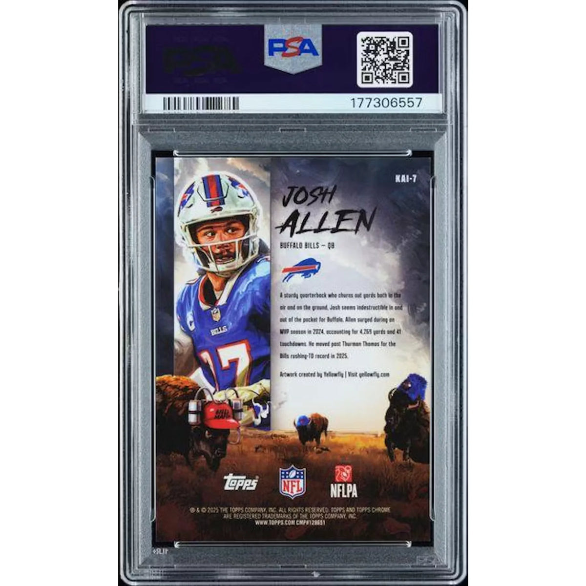 Josh Allen 2025 Topps Chrome Kaiju #7 | PSA 10 | P6139590