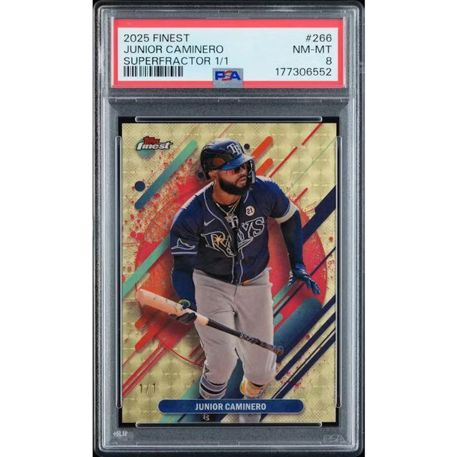 Junior Caminero 2025 Topps Finest Superfractor 1/1 #266 | PSA 8 | P6139675