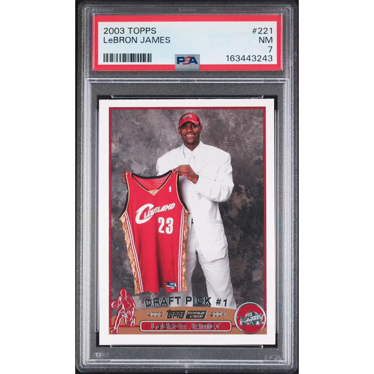 LeBron James 2003 Topps Rookie Card #221 | PSA 7 | P6139949