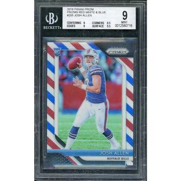 Josh Allen 2018 Panini Prizm Rookie Red/White/Blue #205 | BGS 9 | P6140156