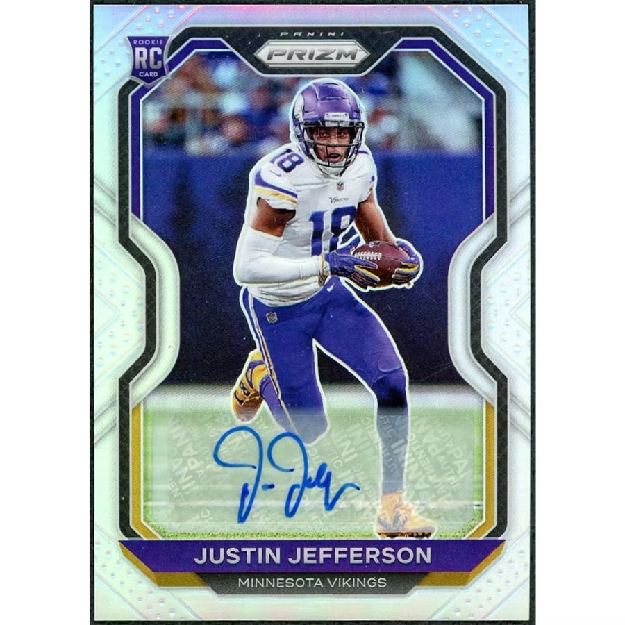 Justin Jefferson Signed 2020 Panini Prizm Rookie Card | #398 | P6140292