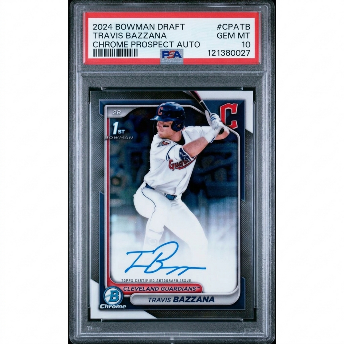 2024 Bowman Draft Travis Bazzana 1st Chrome Auto #CPA-TB PSA 10 - D2 | P6140343