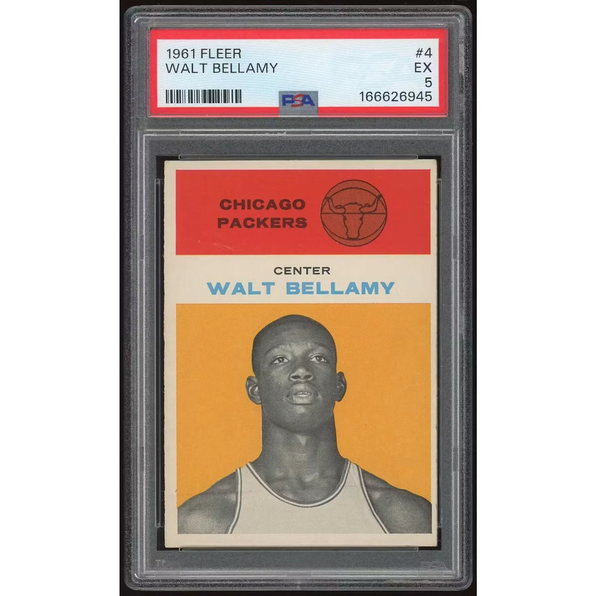 Walt Bellamy 1961-62 Fleer #4 Rookie Card | PSA 5 | P6140662