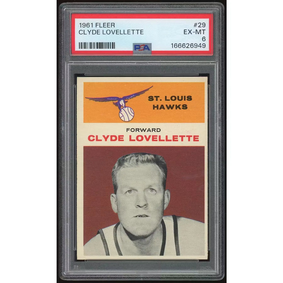 1961-62 Fleer #29 Clyde Lovellette Card | PSA 6 | P6140811