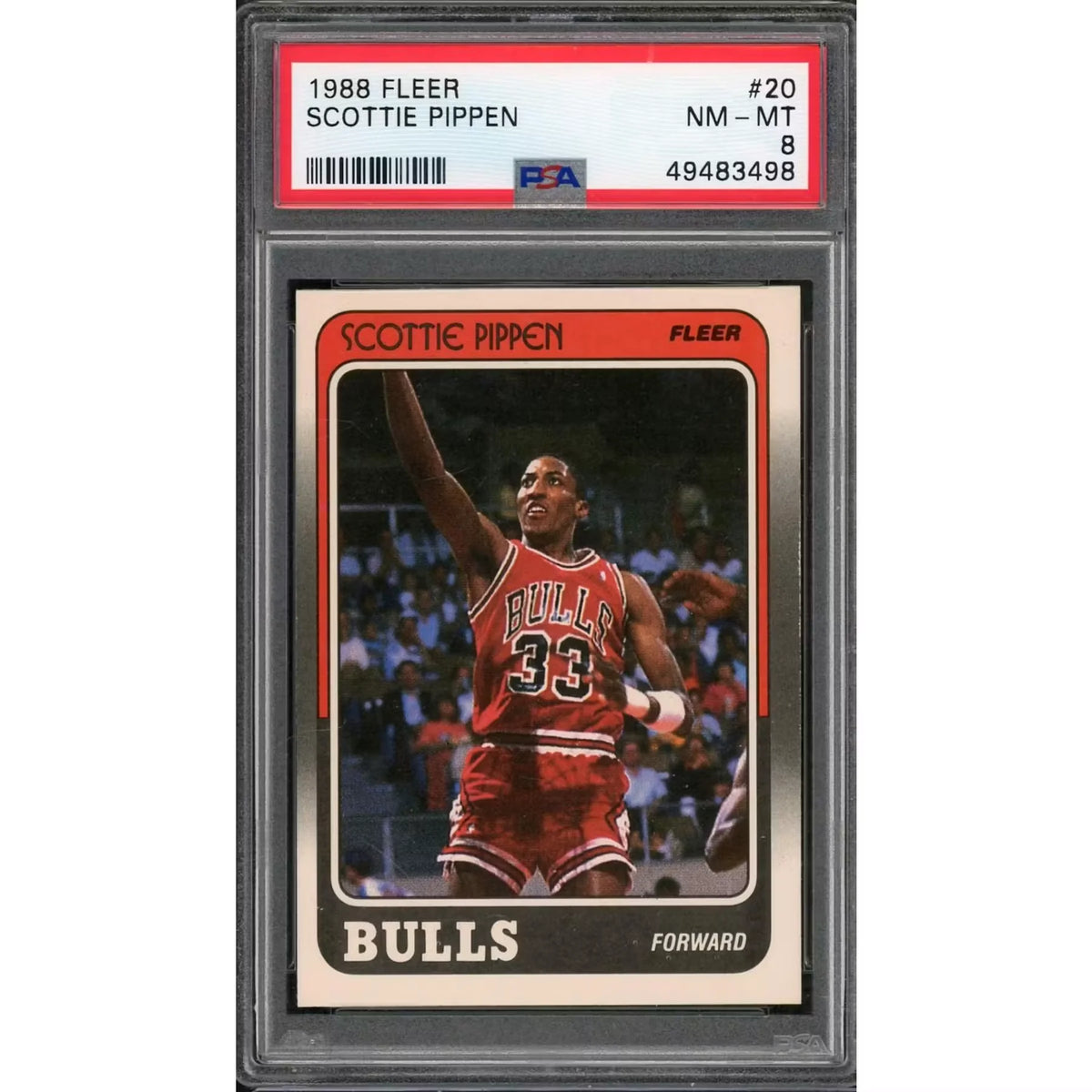 Scottie Pippen 1988 Fleer Rookie Card #20 | PSA 8 NM-MT | P6140822