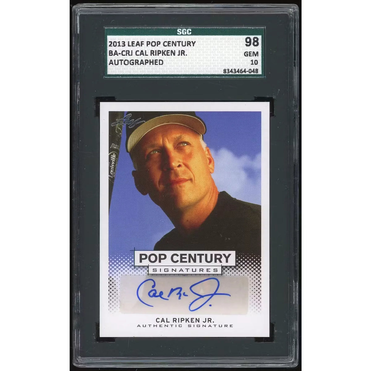 Cal Ripken Jr Signed 2013 Leaf Pop Century Card | SGC 98 | P6140851