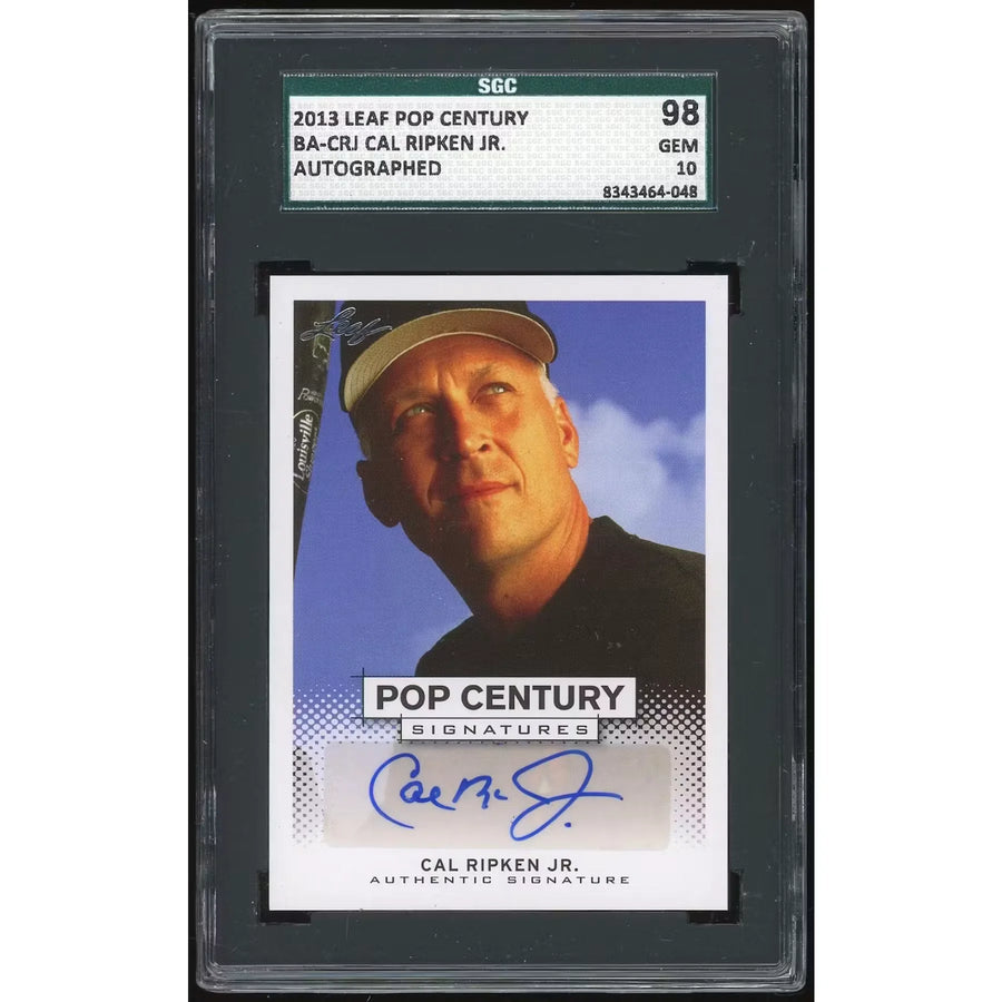 Cal Ripken Jr Signed 2013 Leaf Pop Century Card | SGC 98 | P6140851