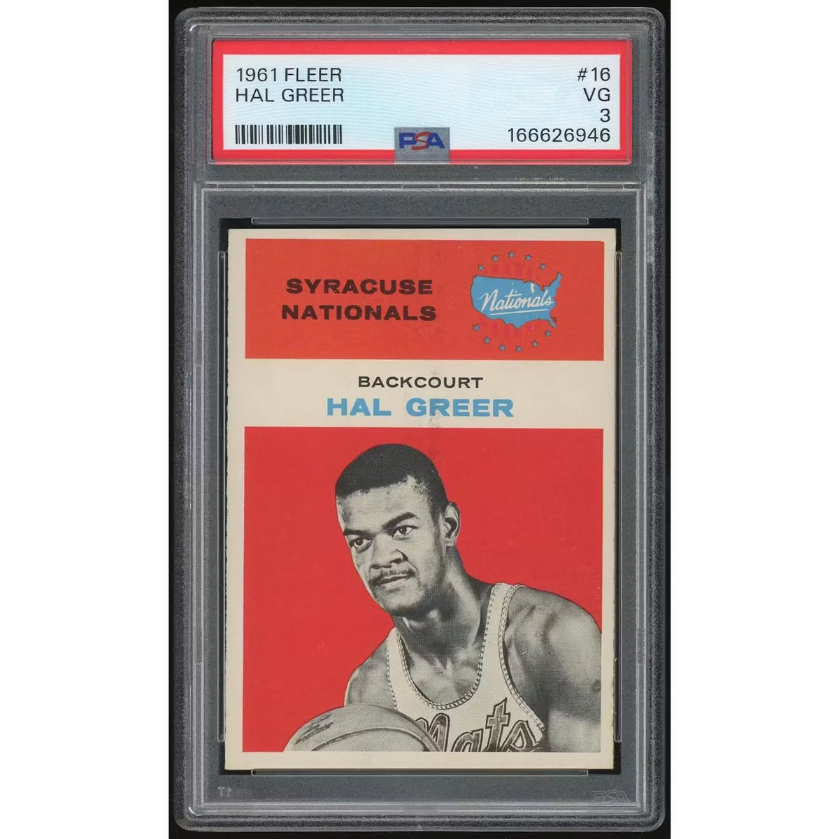 Hal Greer 1961-62 Fleer #16 Rookie Card | PSA 3 | P6140857