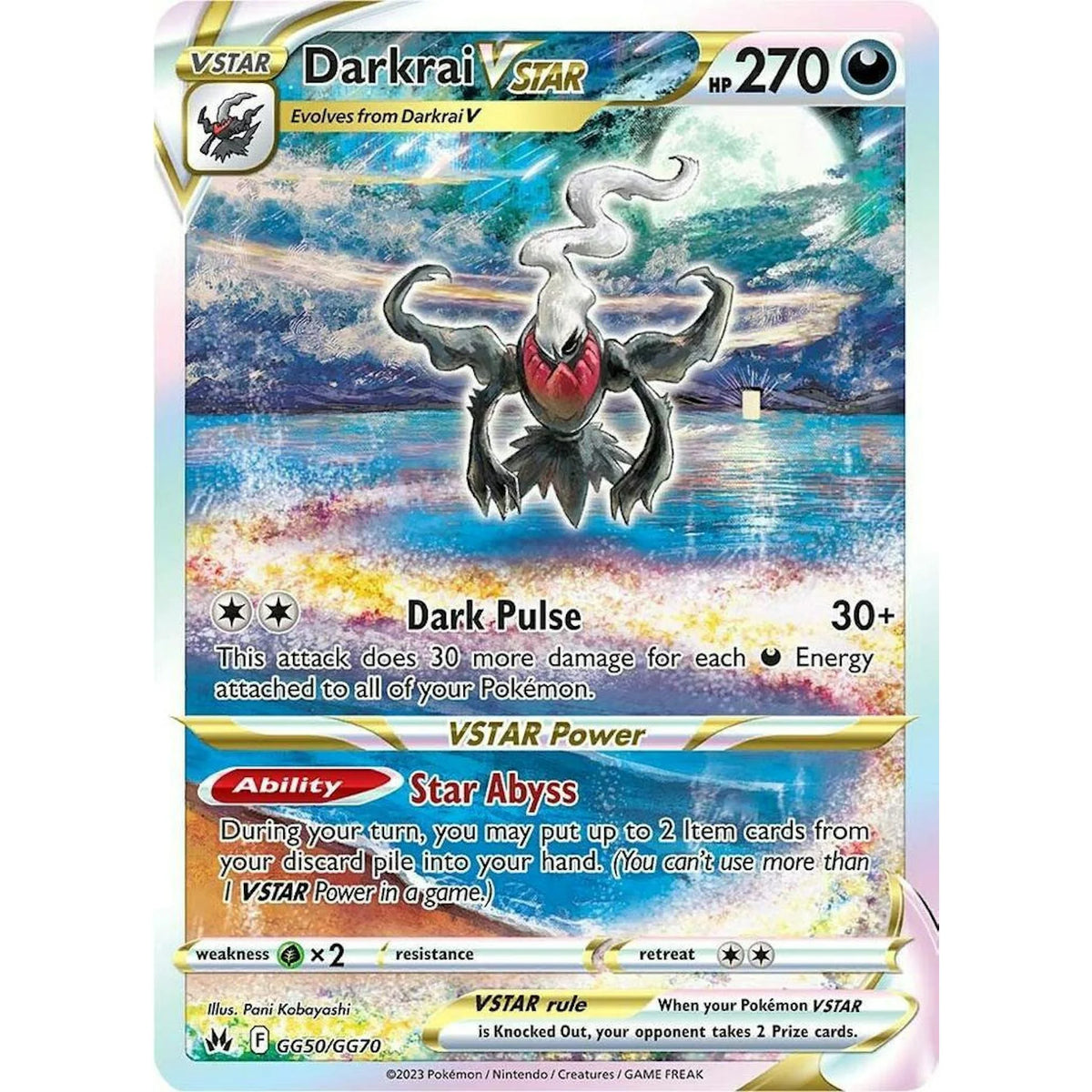 Darkrai VSTAR Galarian Gallery GG50/GG70 | Pokemon Crown Zenith | Near Mint | P6140866