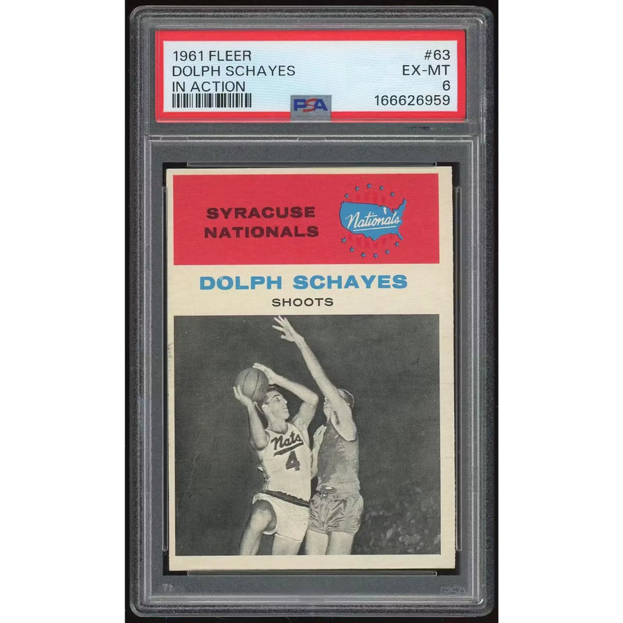1961-62 Fleer #63 Dolph Schayes Card | PSA 6 | P6140867