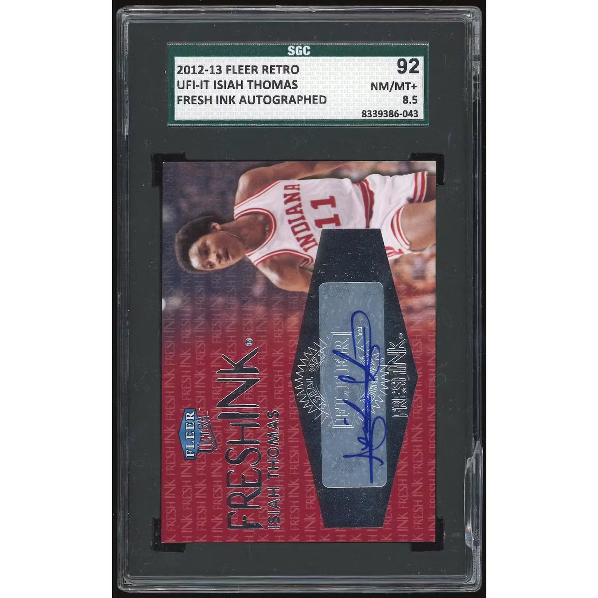 Isiah Thomas Signed 2012-13 Fleer Retro Ultra Fresh Ink Auto Card | SGC 92 | P6140886