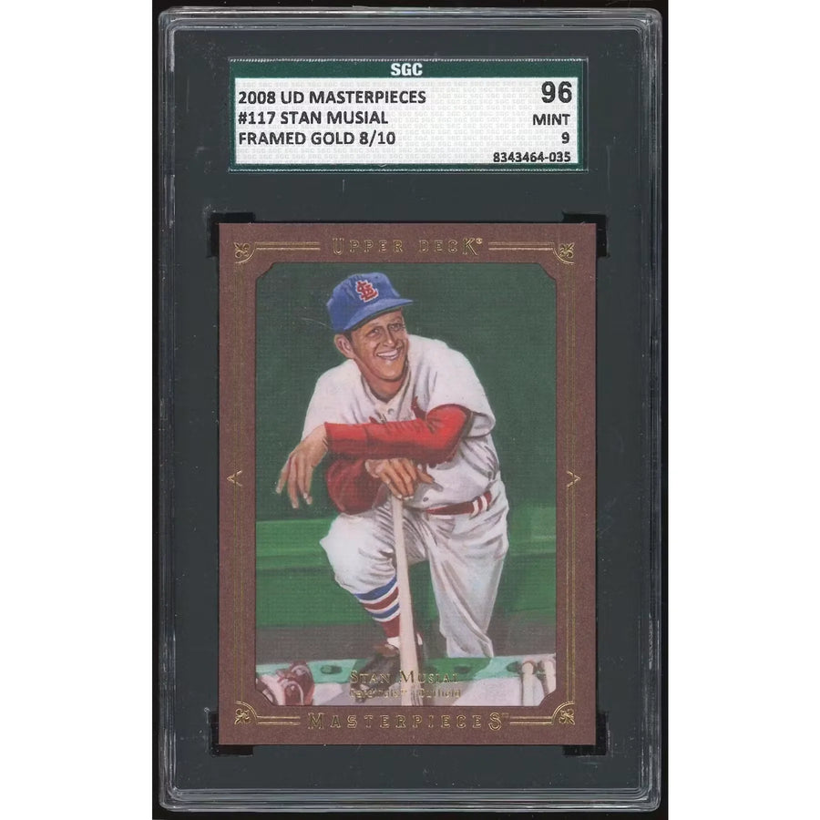 Stan Musial Signed 2008 Upper Deck Masterpieces Gold #117 Card | SGC 96 | P6140887