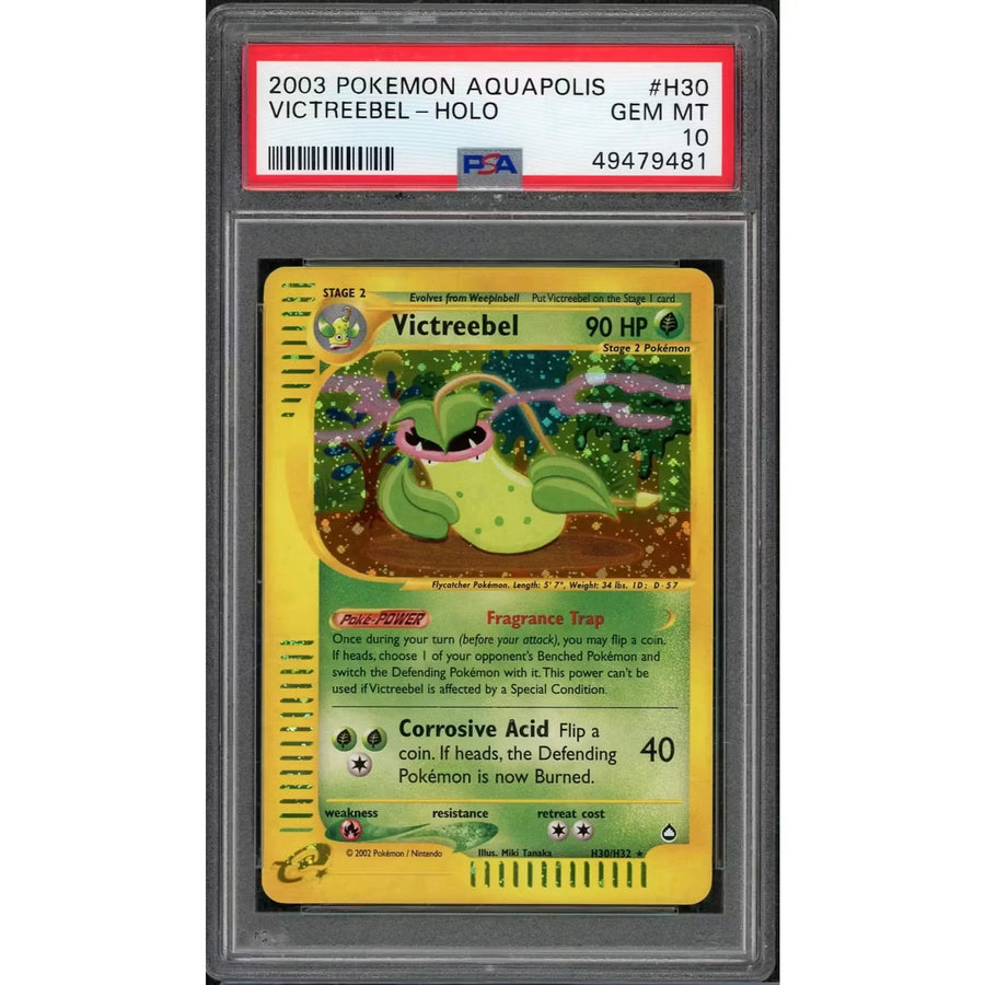 2003 Pokemon Aquapolis Victreebel Holo #H30 | PSA 10 Gem Mint | P6574864