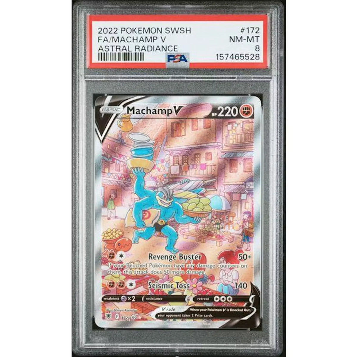 Machamp V Full Art Pokemon Card | 2022 Astral Radiance #172 PSA 8 | P6574873