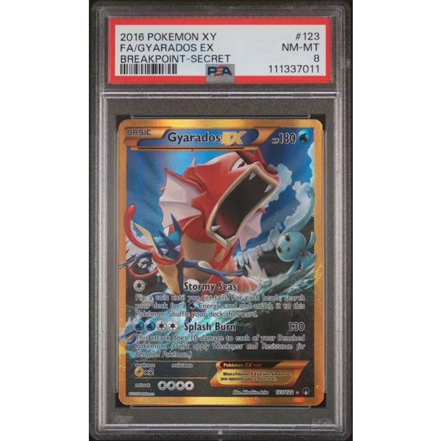 2016 Pokemon Breakpoint Gyarados EX Full Art #123 | PSA 8 | P6574875