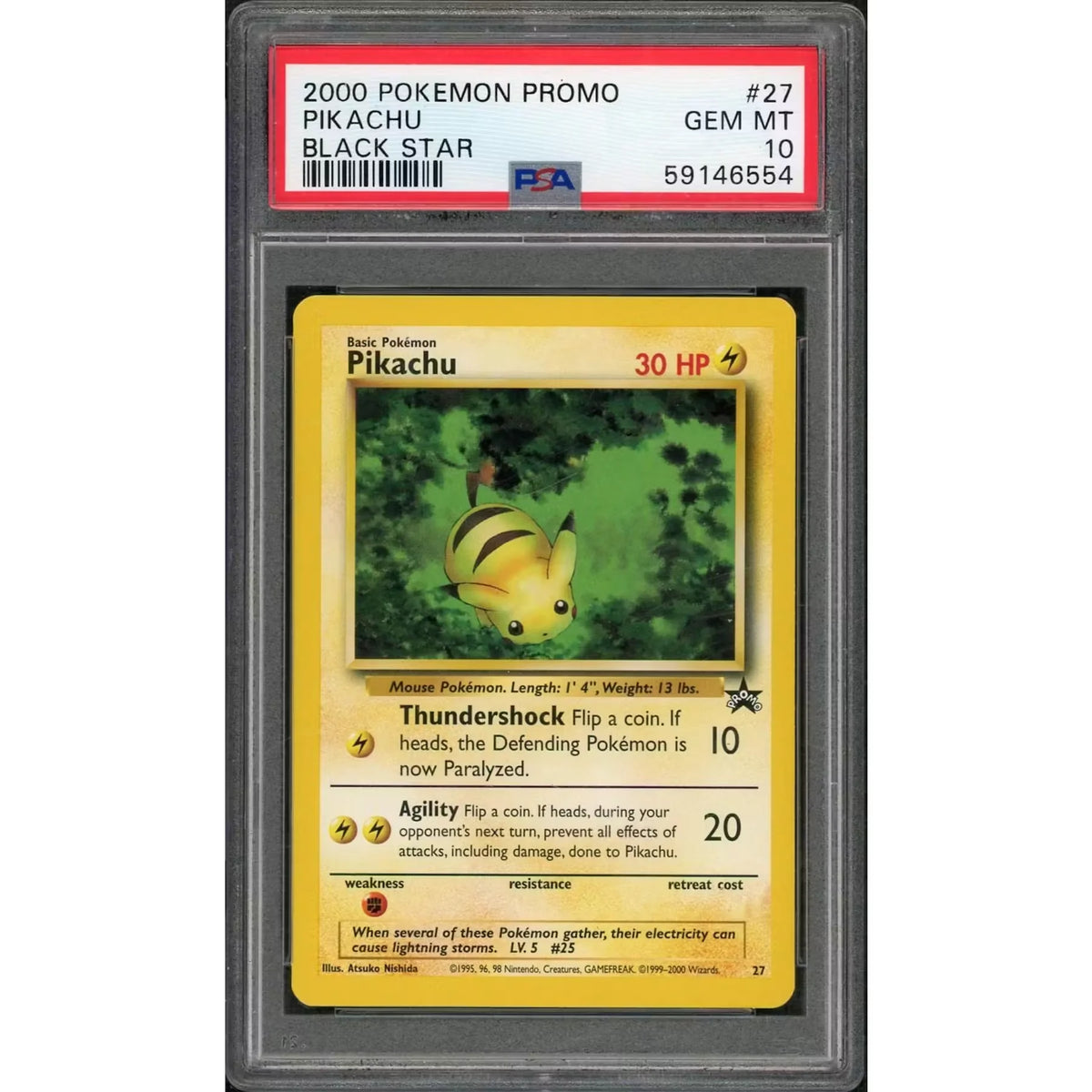 2000 Pokemon Pikachu Black Star Promo #27 | PSA 10 | P6575017