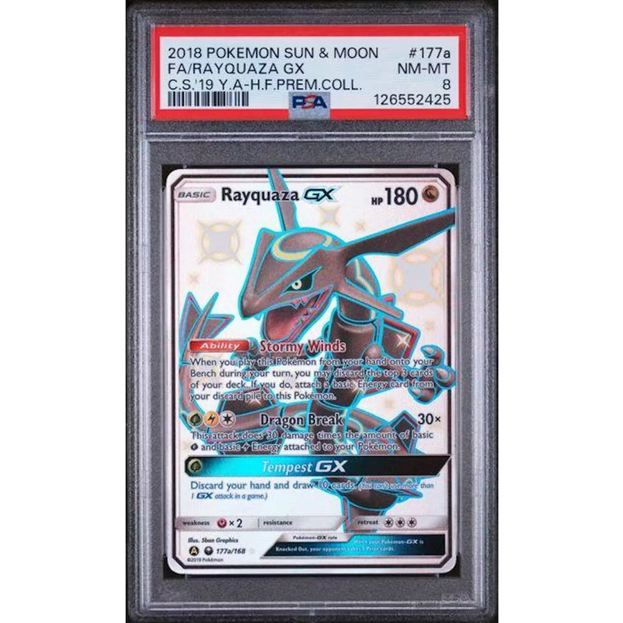 2018 Rayquaza GX Celestial Storm #177a | PSA 8 | P6575041