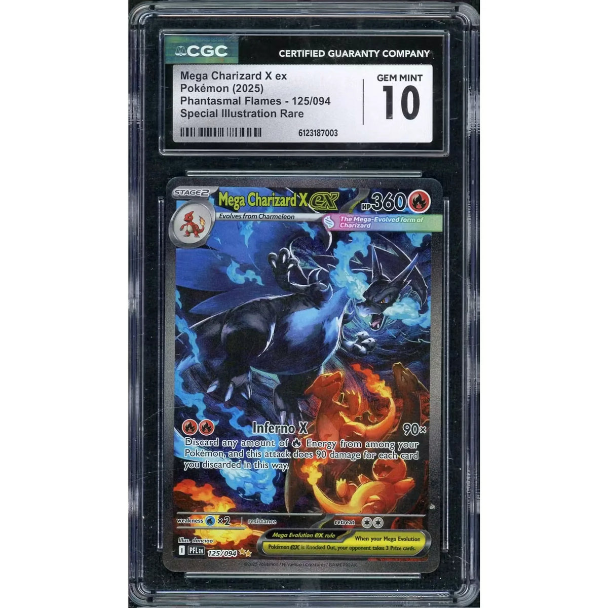 2025 Pokemon Phantasmal Flames Mega Charizard X ex SIR #125 | CGC 10 | P6575396