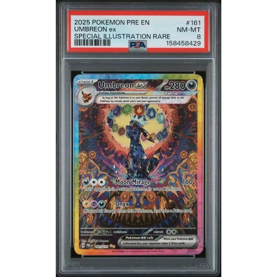 2025 Pokemon Prismatic Evolutions Umbreon ex SIR #161 PSA 8 - D2 | P6575408