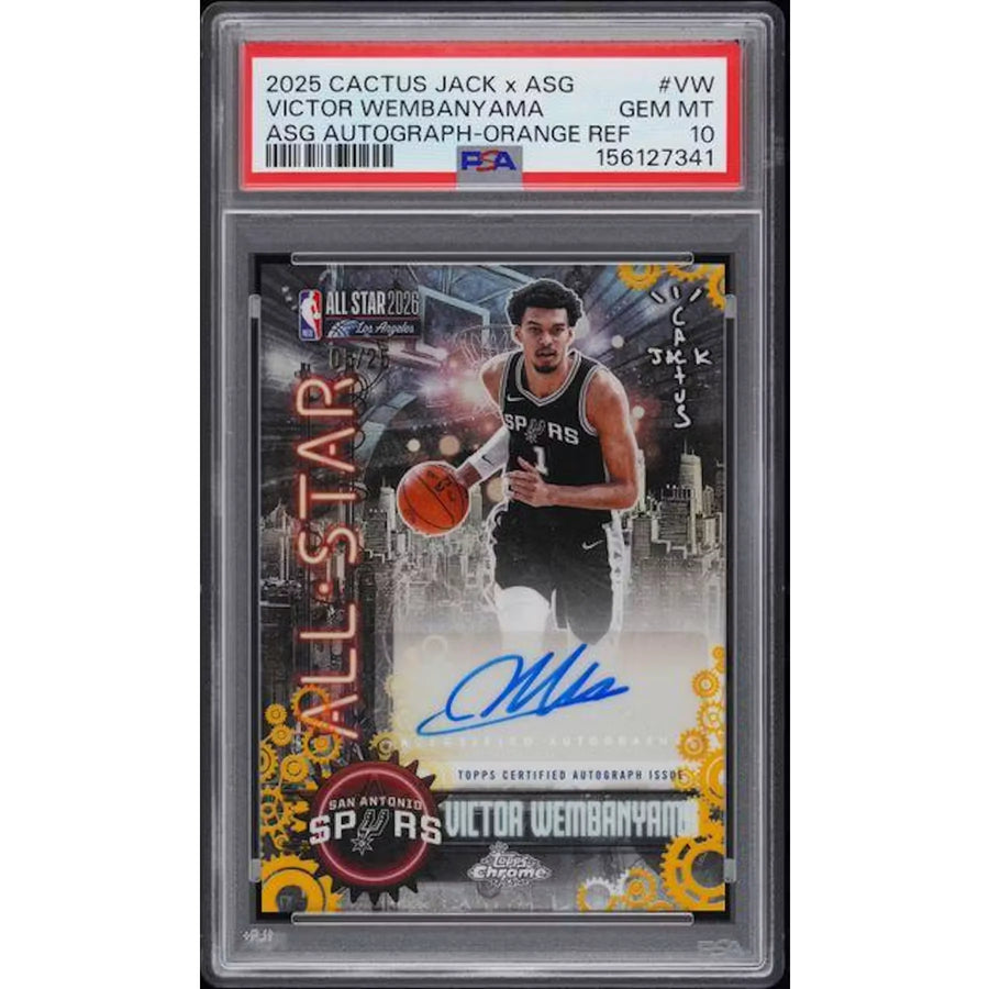 Victor Wembanyama Signed 2025-26 Topps Chrome Cactus Jack ASG Orange | P6577276