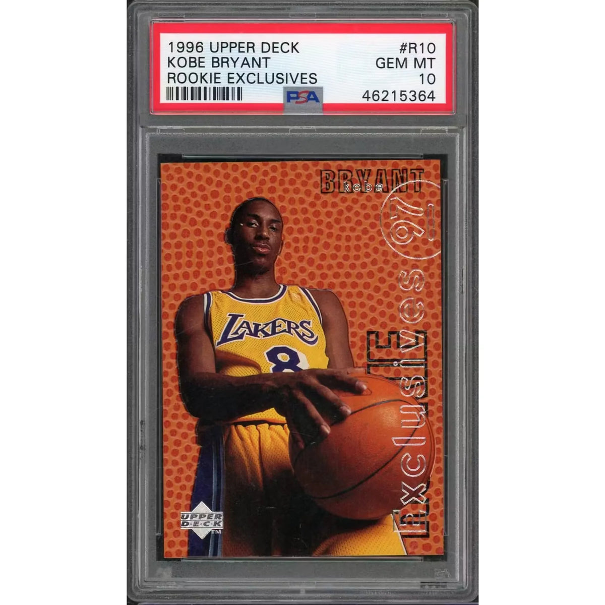 Kobe Bryant 1996 Upper Deck Rookie Exclusives #R10 | PSA 10 | P6577344