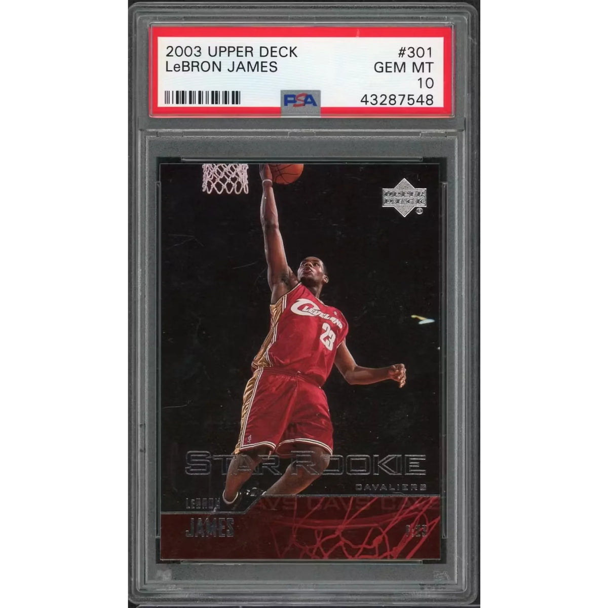 LeBron James 2003 Upper Deck Rookie Card #301 | PSA 10 | P6577385