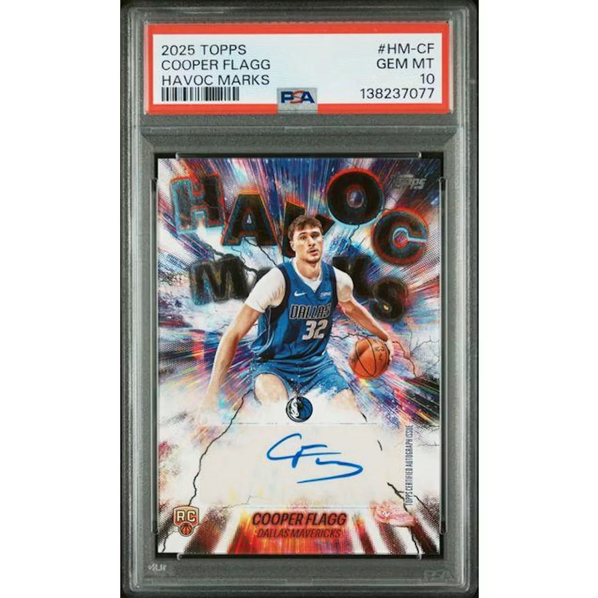 Cooper Flagg 2025-26 Topps Havoc Marks Rookie Auto | PSA 10 | P6577439