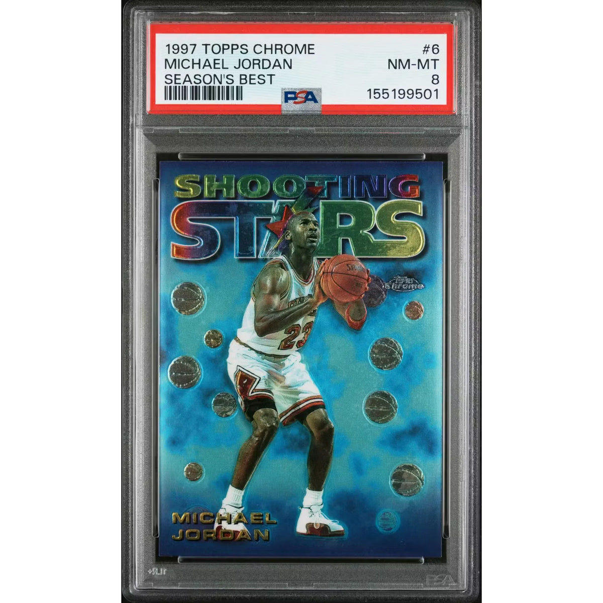 Michael Jordan 1997 Topps Chrome Season's Best #6 PSA 8 | P6577544