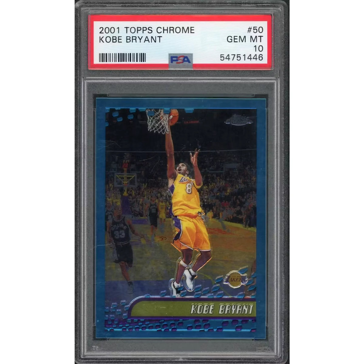 Kobe Bryant 2001 Topps Chrome #50 | PSA Gem Mint 10 | P6577581